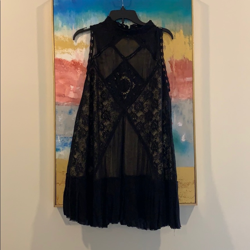 Free People Black Angel Lace Dress